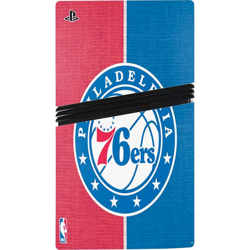 NBA Philadelphia 76ers Canvas Split PS5 Pro Console Skin