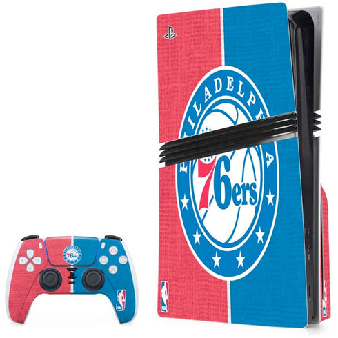 NBA Philadelphia 76ers Canvas Split PlayStation PS5 Skins
