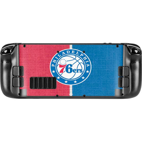 NBA Philadelphia 76ers Canvas Split Steam Deck Handheld Gaming Computer Skin