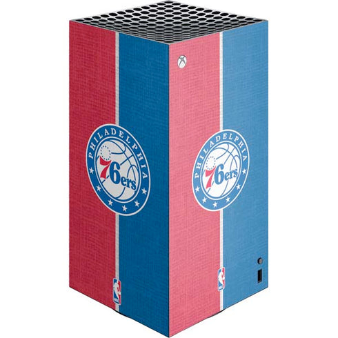 NBA Philadelphia 76ers Canvas Split XBox Series X Digital Edition Console Skin