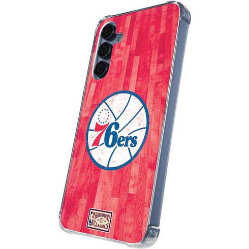 NBA Philadelphia 76ers Hardwood Classics Galaxy A35 5G Clear Case