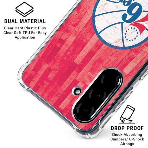 NBA Philadelphia 76ers Hardwood Classics Galaxy A36 5G Clear Case