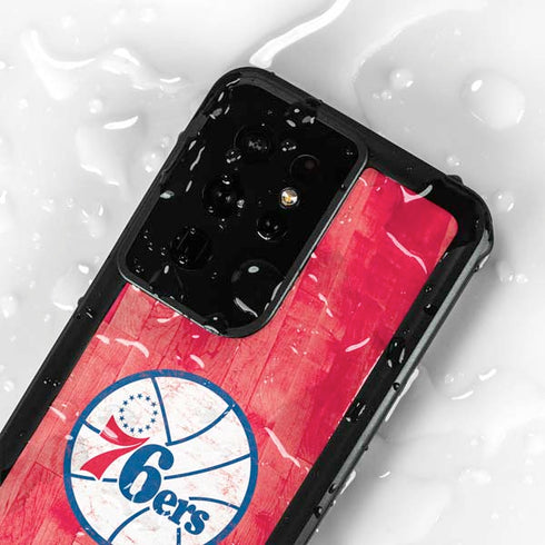 NBA Philadelphia 76ers Hardwood Classics Galaxy S24 Ultra Waterproof Case