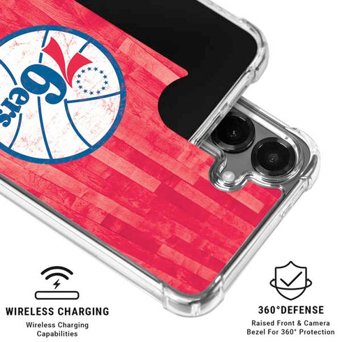 NBA Philadelphia 76ers Hardwood Classics Galaxy S26 Clear Case