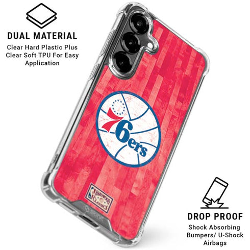 NBA Philadelphia 76ers Hardwood Classics Galaxy S26 Clear Case