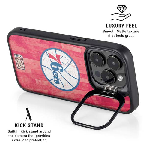 NBA Philadelphia 76ers Hardwood Classics iPhone 14 Pro Kickstand Case