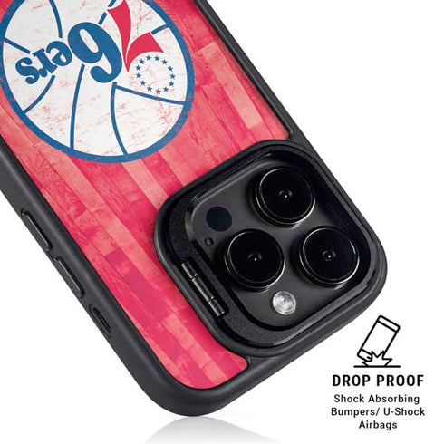 NBA Philadelphia 76ers Hardwood Classics iPhone 14 Pro Kickstand Case