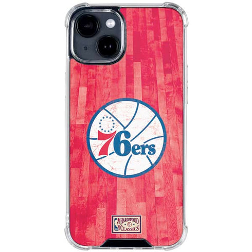 NBA Philadelphia 76ers Hardwood Classics iPhone 15 Clear Case