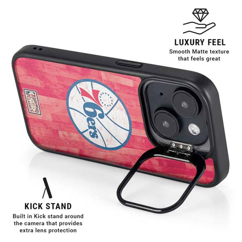 NBA Philadelphia 76ers Hardwood Classics iPhone 15 Kickstand Case
