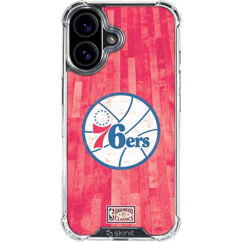 NBA Philadelphia 76ers Hardwood Classics iPhone 16 Clear Case