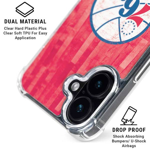 NBA Philadelphia 76ers Hardwood Classics iPhone 17 Clear Case