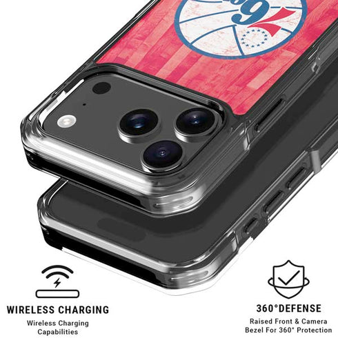 NBA Philadelphia 76ers Hardwood Classics iPhone 18 Pro Clear Case