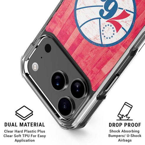 NBA Philadelphia 76ers Hardwood Classics iPhone 18 Pro Clear Case