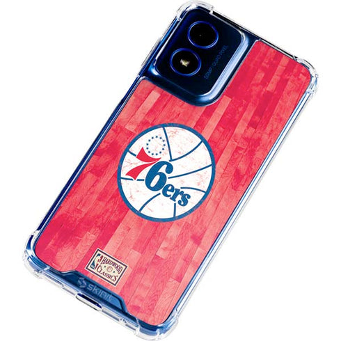 NBA Philadelphia 76ers Hardwood Classics Moto G 5G (2024) Clear Case