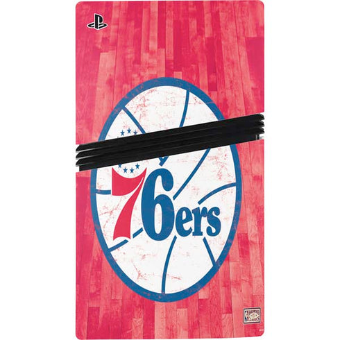 NBA Philadelphia 76ers Hardwood Classics PS5 Pro Console Skin