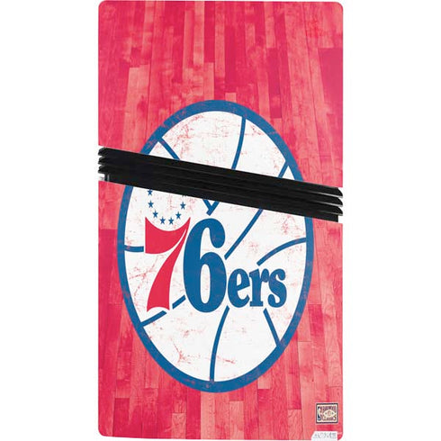NBA Philadelphia 76ers Hardwood Classics PS5 Pro Console Skin