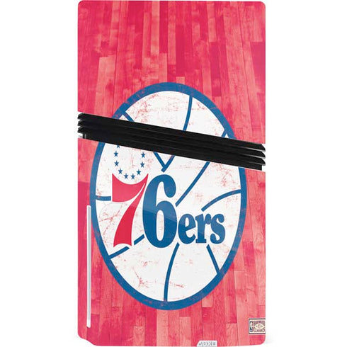 NBA Philadelphia 76ers Hardwood Classics PS5 Pro Disk Console Skin