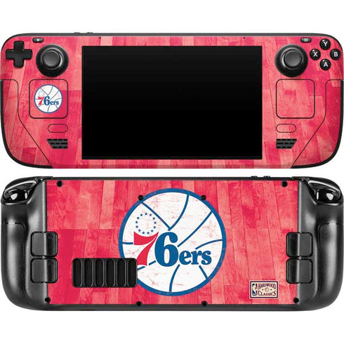 NBA Philadelphia 76ers Hardwood Classics Steam Deck Handheld Gaming Computer OLED Skin