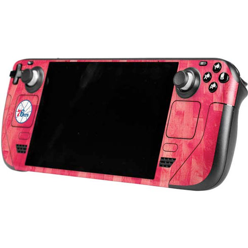 NBA Philadelphia 76ers Hardwood Classics Steam Deck Handheld Gaming Computer OLED Skin