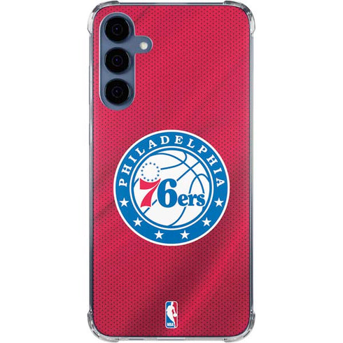 NBA Philadelphia 76ers Jersey Galaxy A35 5G Clear Case