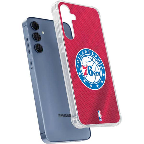 NBA Philadelphia 76ers Jersey Galaxy A55 5G Clear Case