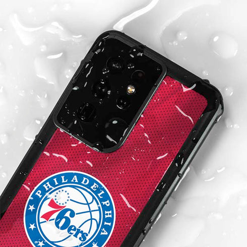NBA Philadelphia 76ers Jersey Galaxy S24 Ultra Waterproof Case