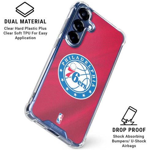 NBA Philadelphia 76ers Jersey Galaxy S25 Plus Clear Case