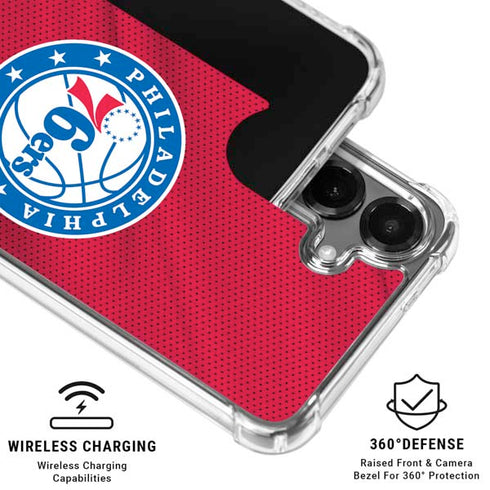 NBA Philadelphia 76ers Jersey Galaxy S26 Clear Case