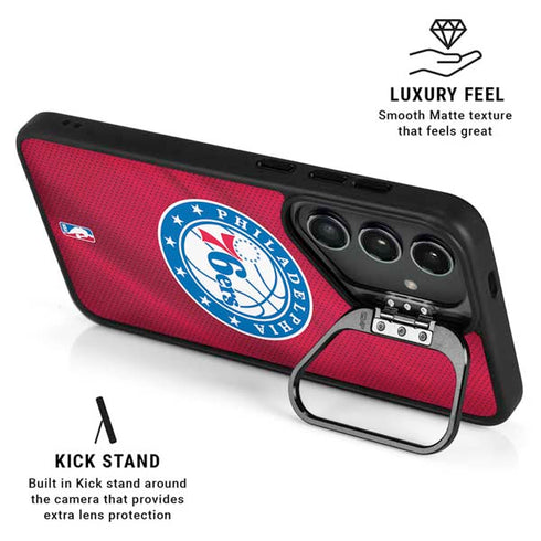 NBA Philadelphia 76ers Jersey Galaxy S26 Plus Kickstand Case