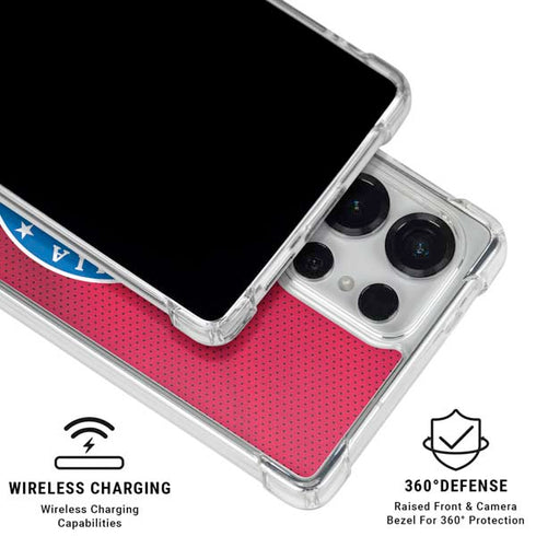 NBA Philadelphia 76ers Jersey Galaxy S26 Ultra Clear Case