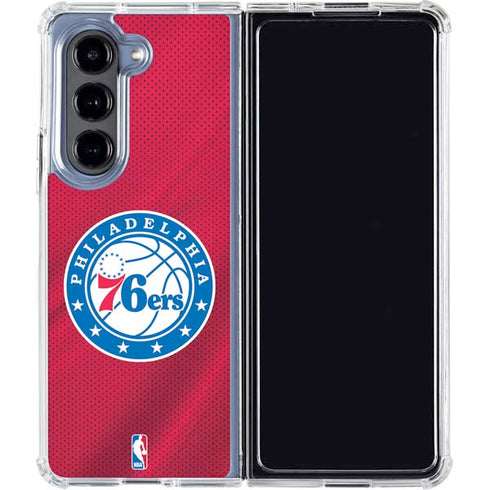 NBA Philadelphia 76ers Jersey Galaxy Z Fold5 5G Clear Case