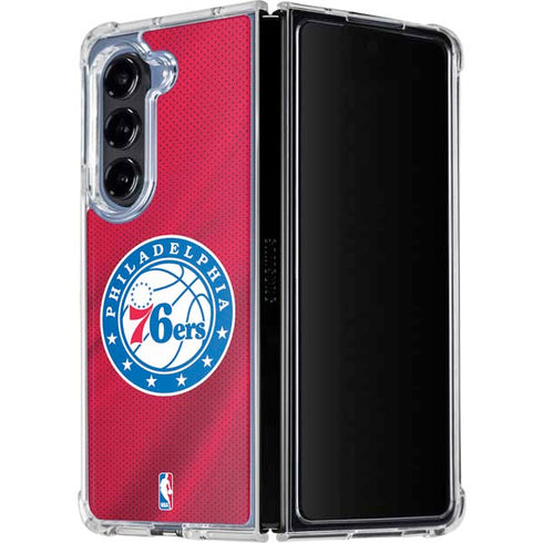 NBA Philadelphia 76ers Jersey Galaxy Z Fold5 5G Clear Case