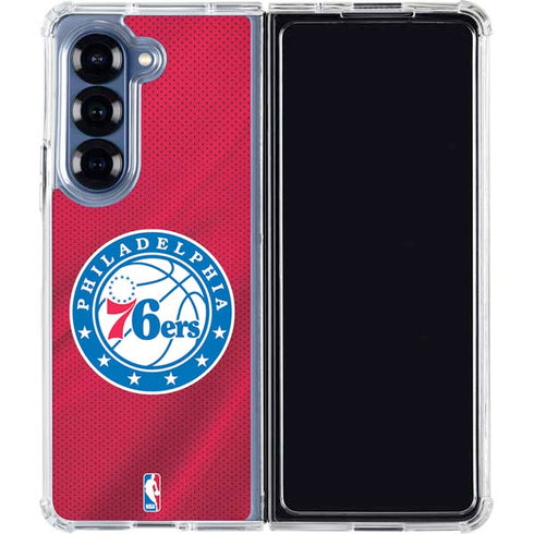 NBA Philadelphia 76ers Jersey Galaxy Z Fold6 Clear Case