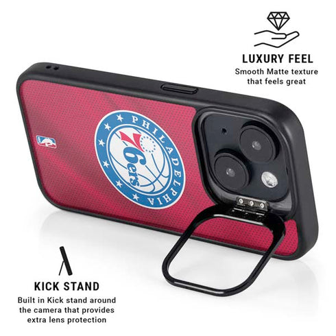 NBA Philadelphia 76ers Jersey iPhone 15 Kickstand Case