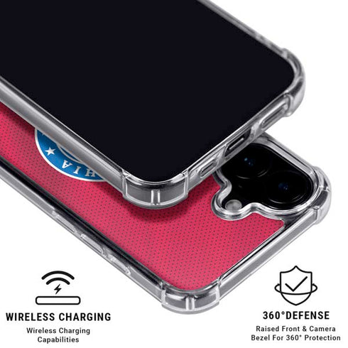 NBA Philadelphia 76ers Jersey iPhone 16 Clear Case