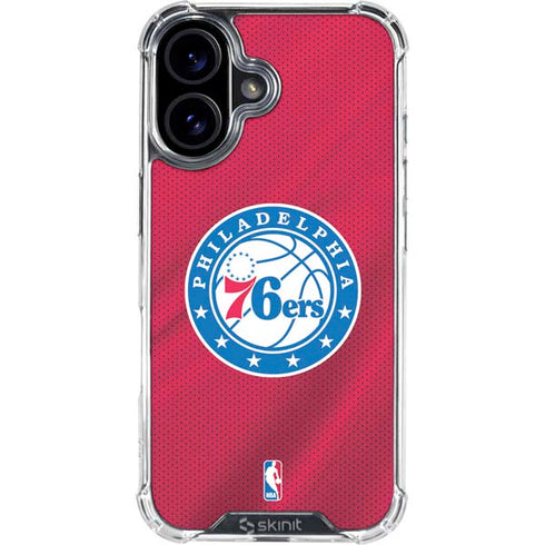 NBA Philadelphia 76ers Jersey iPhone 16 Plus Clear Case