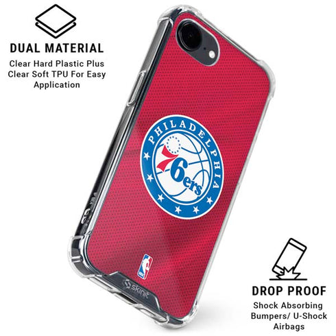 NBA Philadelphia 76ers Jersey iPhone 16e Clear Case