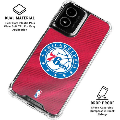 NBA Philadelphia 76ers Jersey Moto G Power 5G (2024) Clear Case