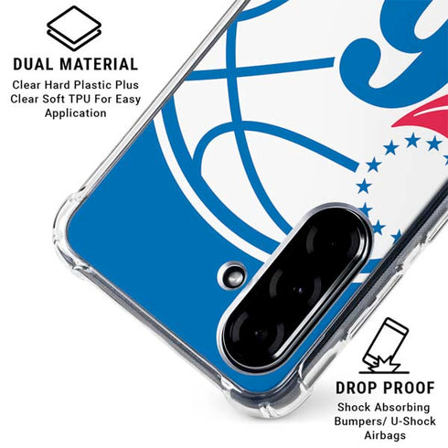 NBA Philadelphia 76ers Large Logo Galaxy A36 5G Clear Case