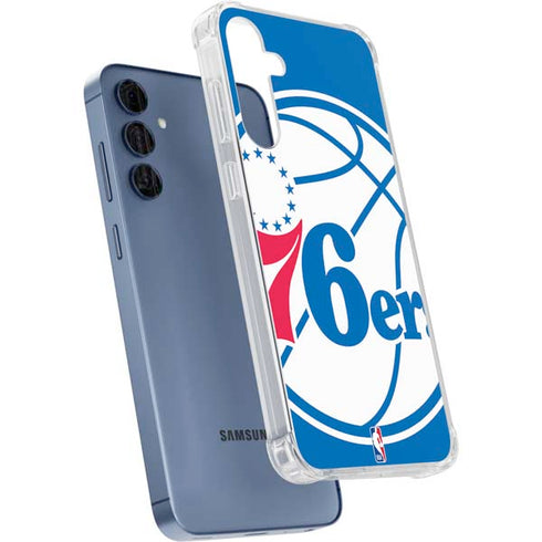 NBA Philadelphia 76ers Large Logo Galaxy A55 5G Clear Case