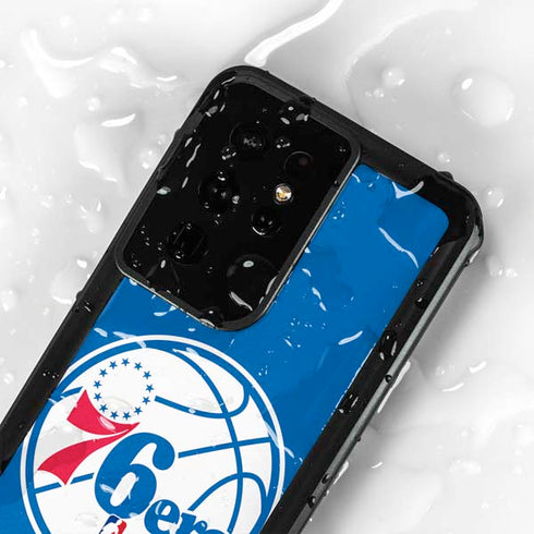 NBA Philadelphia 76ers Large Logo Galaxy S24 Ultra Waterproof Case