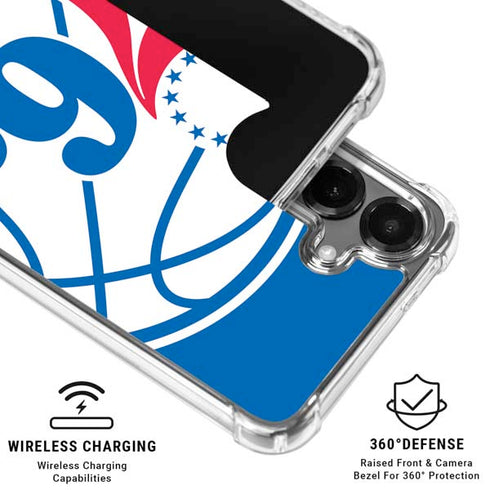 NBA Philadelphia 76ers Large Logo Galaxy S26 Clear Case