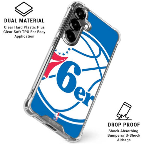 NBA Philadelphia 76ers Large Logo Galaxy S26 Plus Clear Case