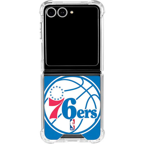 NBA Philadelphia 76ers Large Logo Galaxy Z Flip7 Clear Case