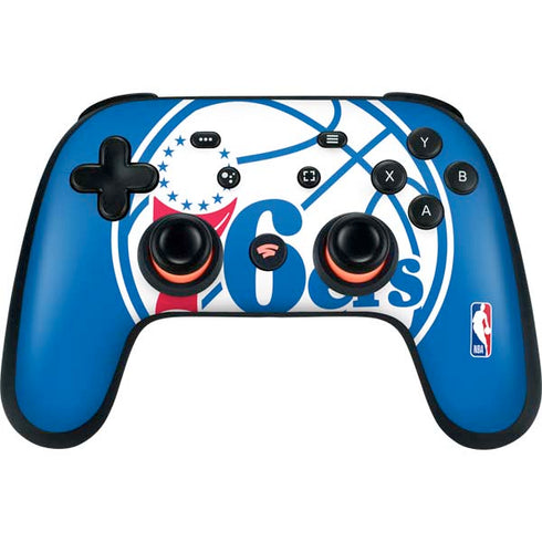 NBA Philadelphia 76ers Large Logo Google Stadia Controller Skin