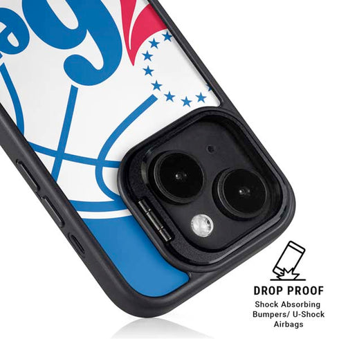 NBA Philadelphia 76ers Large Logo iPhone 14 Kickstand Case