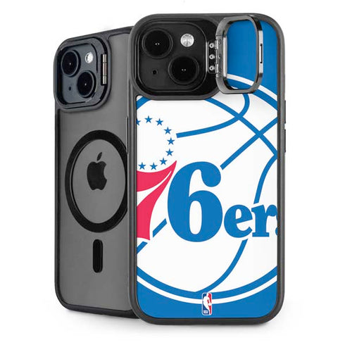 NBA Philadelphia 76ers Large Logo iPhone 14 Plus Kickstand Case