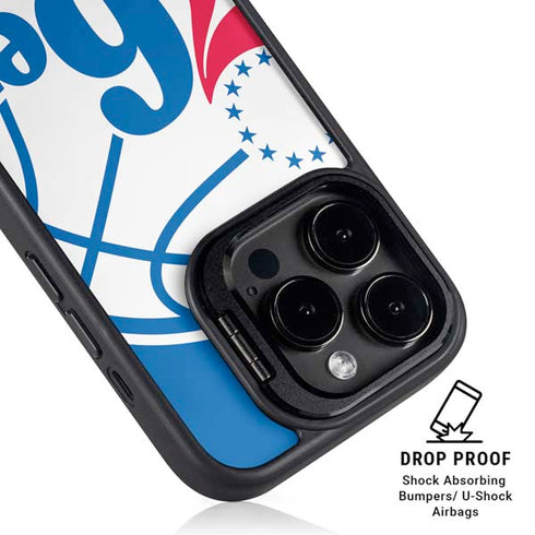 NBA Philadelphia 76ers Large Logo iPhone 14 Pro Kickstand Case