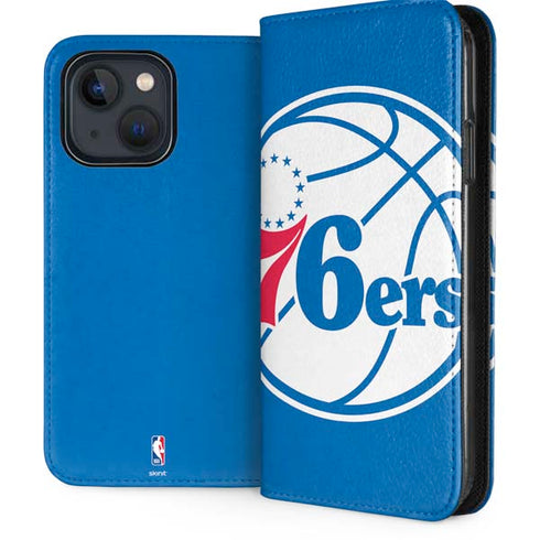 NBA Philadelphia 76ers Large Logo iPhone 15 Folio Case