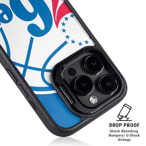 NBA Philadelphia 76ers Large Logo iPhone 15 Pro Kickstand Case